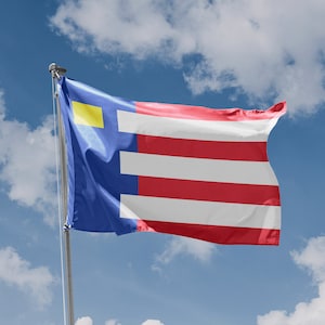 Baarle-Nassau, Netherlands Flag | Unique Design Print | High Quality Materials | Size - 3x5 Ft / 90x150 cm | Made in EU