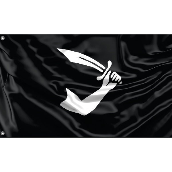 Thomas Tew Pirate Flag / Stampa dal design unico / Materiali di alta qualità / Dimensioni - 3x5 Ft / 90x150 cm / Made in EU