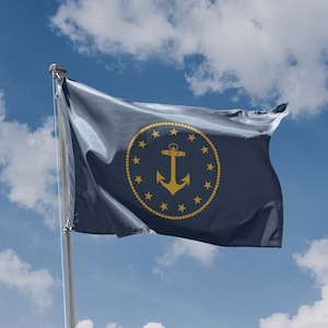 Redesigned Rhode Island State Flag | The Great American Redesign Project | Unique Design Print | Size - 3x5 Ft / 90x150 cm | Made in EU