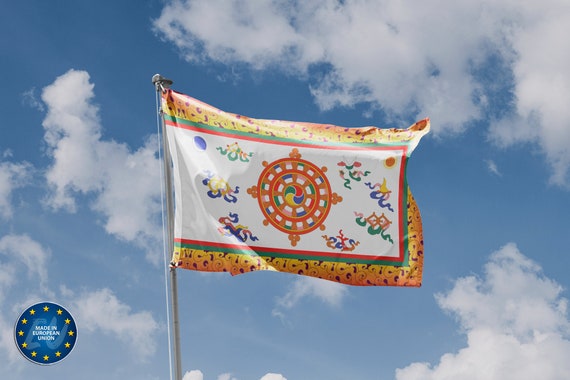 Drapeau Sikh Design Unique - Taille 3x5 Pieds (90x150 Cm) - Fabriqué En UE (Lituanie) - Neuf
