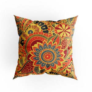 Cushion Cover with Unique Double Sided Full Print, Colorful Mandala Design XI, Size - 40 x 40 cm, Made in EU