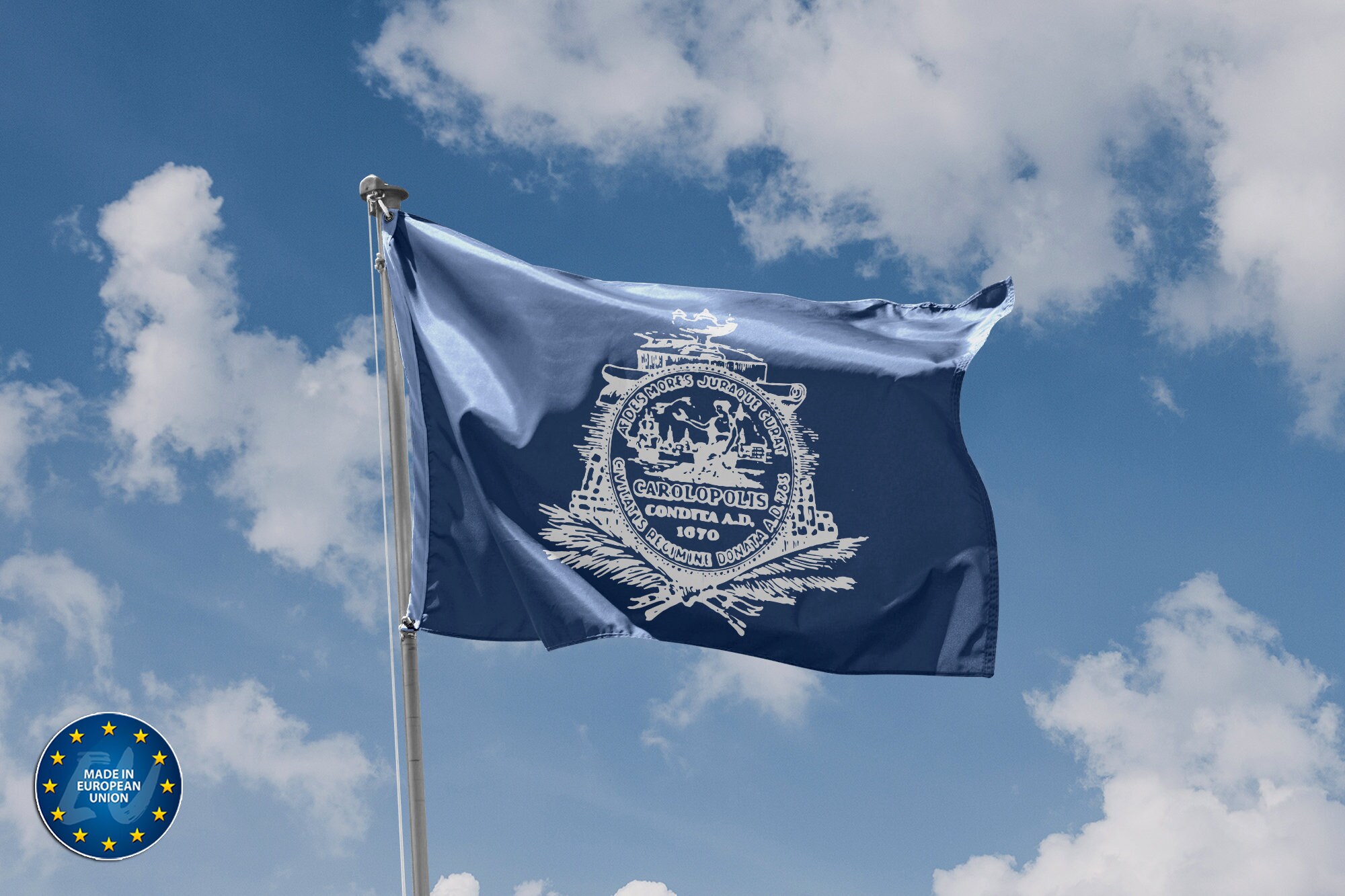 Charleston Flag, South Carolina USA | Unique Design Print | Hiqh Quality Materials | Size - 3x5 Ft / 90x150 cm | Made in EU