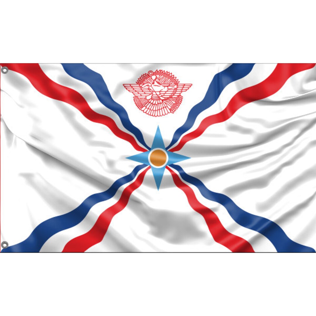 Flag of the Assyrian People Unique Design Print High Quality Materials 5 Sizes Made in EU Etsy