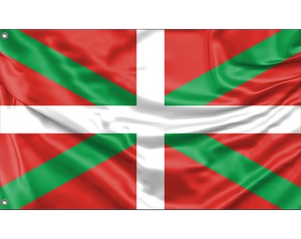 Flag of The Basque Country | Unique Design Print | High Quality Materials | Size - 3x5 Ft / 90x150 cm | Made in EU