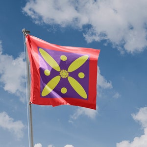 Square Flag of Sassanid Empire | Unique Design Print | High Quality Materials | Size - 3x3 Ft / 90x90 cm | Made in EU