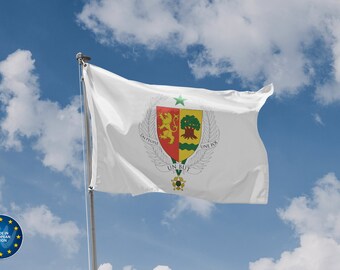 Senegal National Emblem Flag | Unique Design Print | High Quality Materials | 5 Sizes | Made in EU