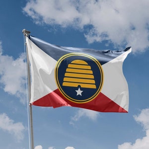 Commemorative Flag of Utah | Unique Design Print | High Quality Materials | Size - 3x5 Ft / 90x150 cm | Made in EU