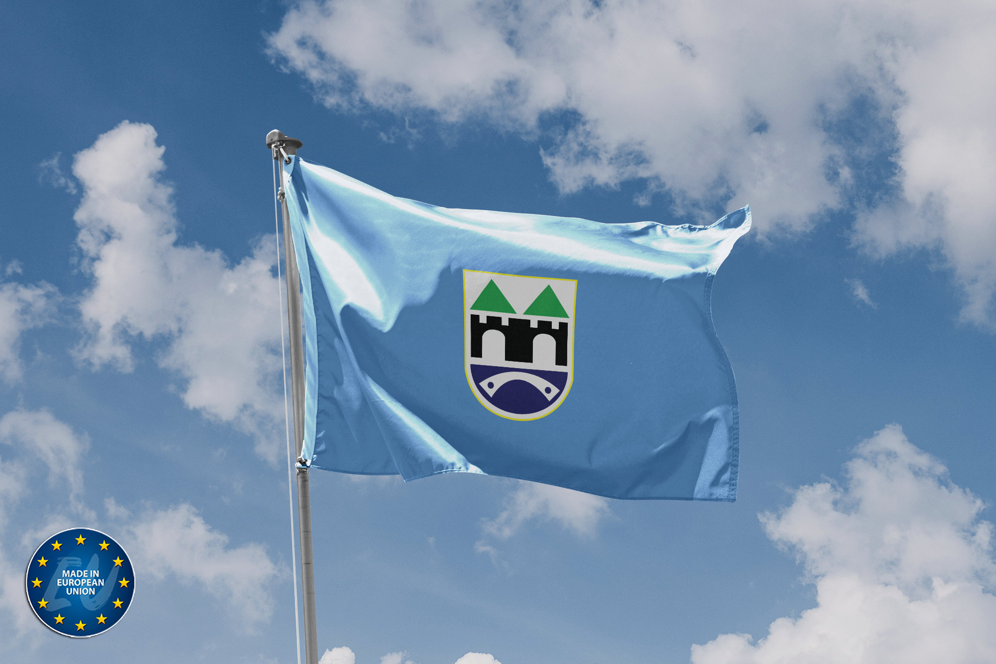 Flag of Sarajevo, Bosnia and Herzegovina, Unique Print, 3x5 Ft / 90x150 cm size, EU Made