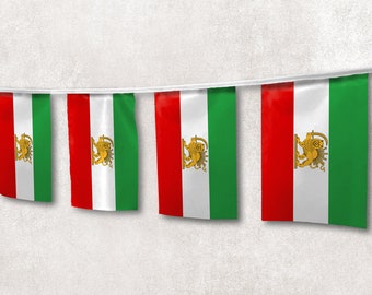 State of Iran Flag Garland | Unique Design Home Decor | High Quality Materials and Print | Made in EU