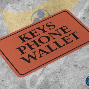 Llaves Teléfono Wallet Felpudo / Alfombra de puerta de diseño único / Textil e impresión de alta calidad / Hecho en la UE