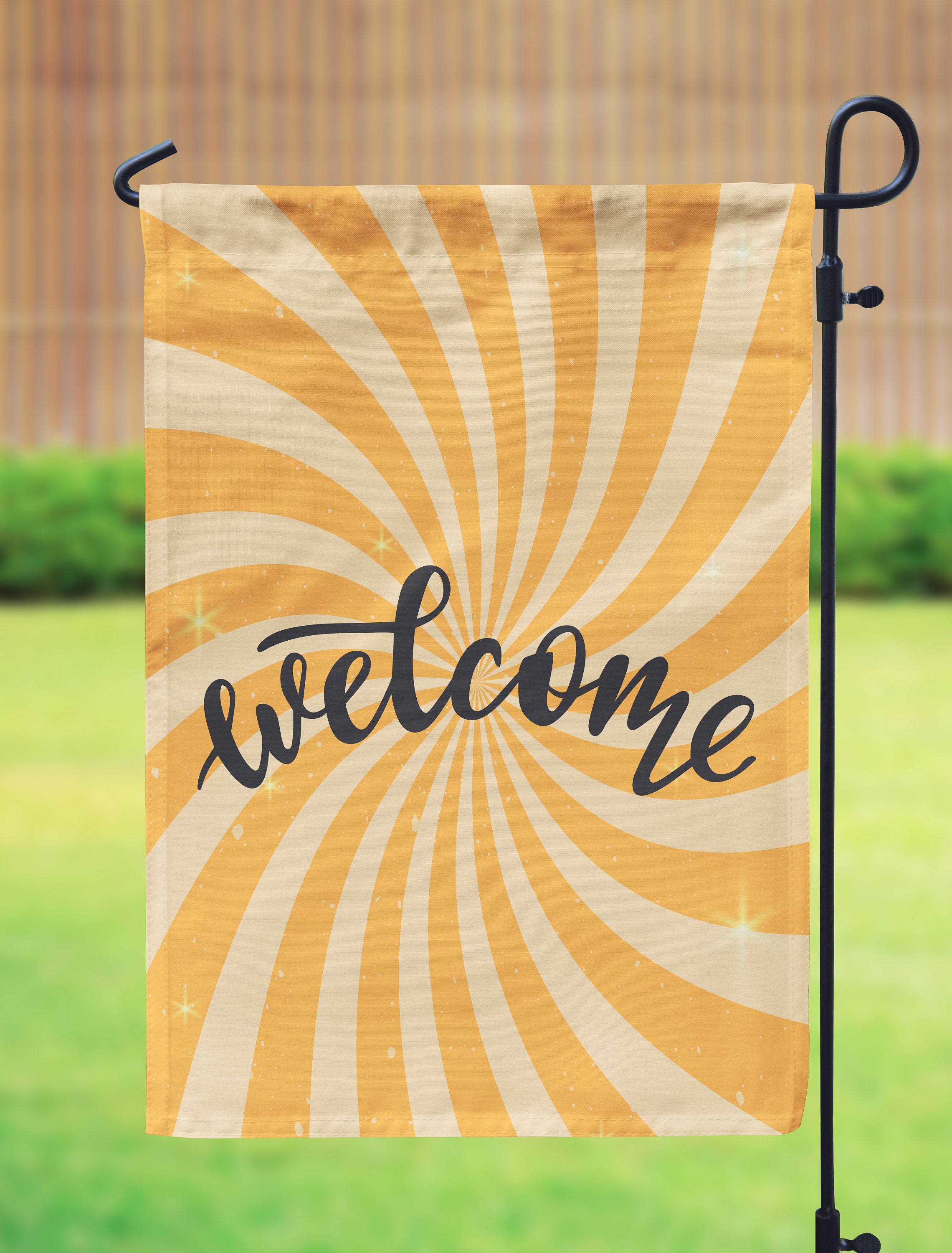 in Vintage Yellow Garden Flag Size 12 X Etsy