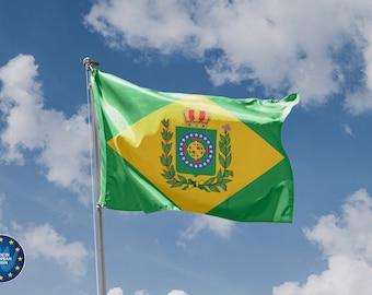 Bandeira do Brasil (1870-1889) | Impressão de design exclusivo | Materiais de alta qualidade | 5 tamanhos | Fabricado na UE