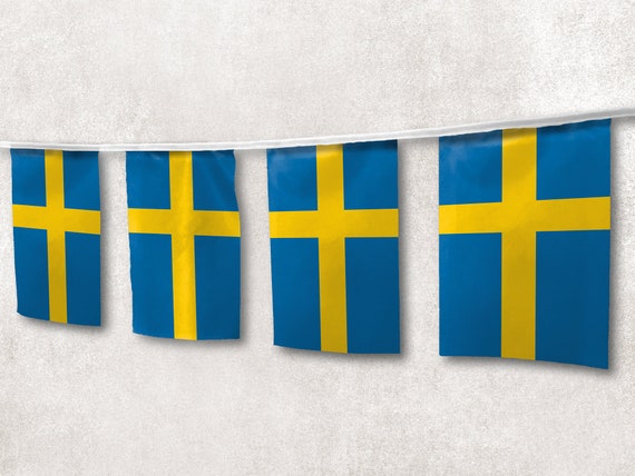 Schweden Flagge Girlande Einzigartiges Design Wohnkultur