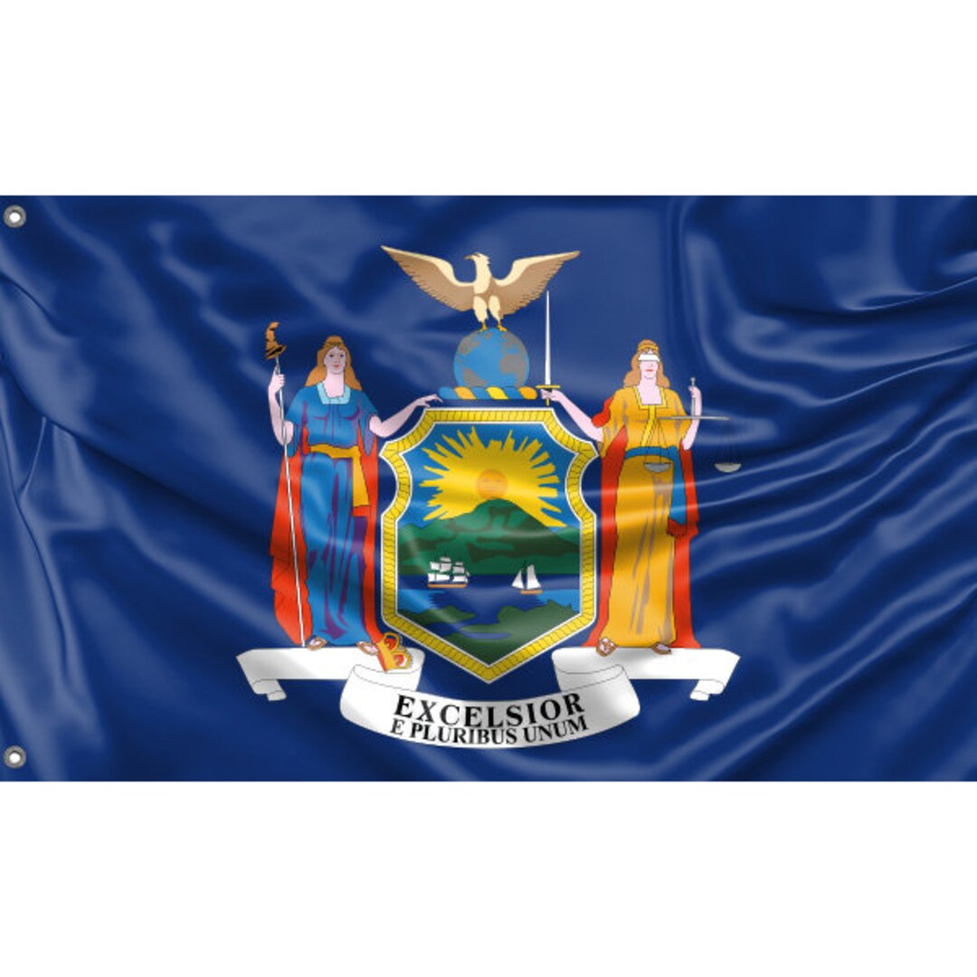 New York State Flag Unique Print, 3x5 Ft / 90x150 Cm Size, EU Made - Etsy