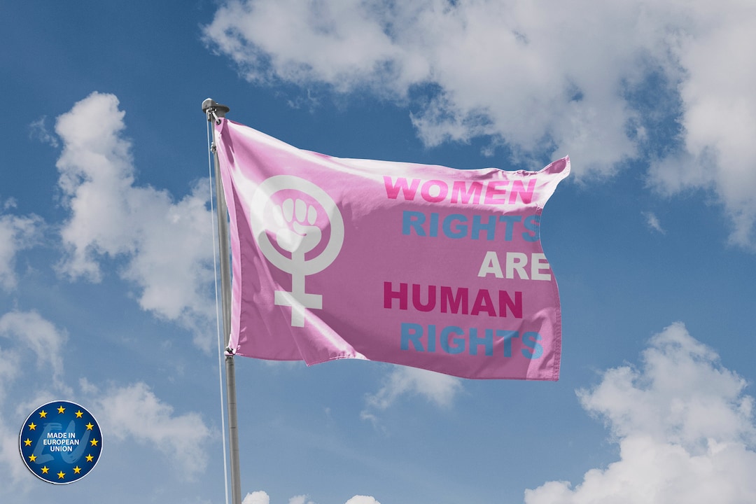 Women Rights Are Human Rights Flag Unique Print, 3x5 Ft / 90x150 Cm ...