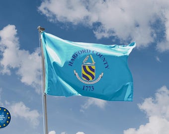 Harford County flag, Maryland Flag | Unique Design Print | High Quality Materials | 5 Sizes | Made in EU