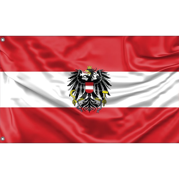 Flagge Österreich (mit Wappen)