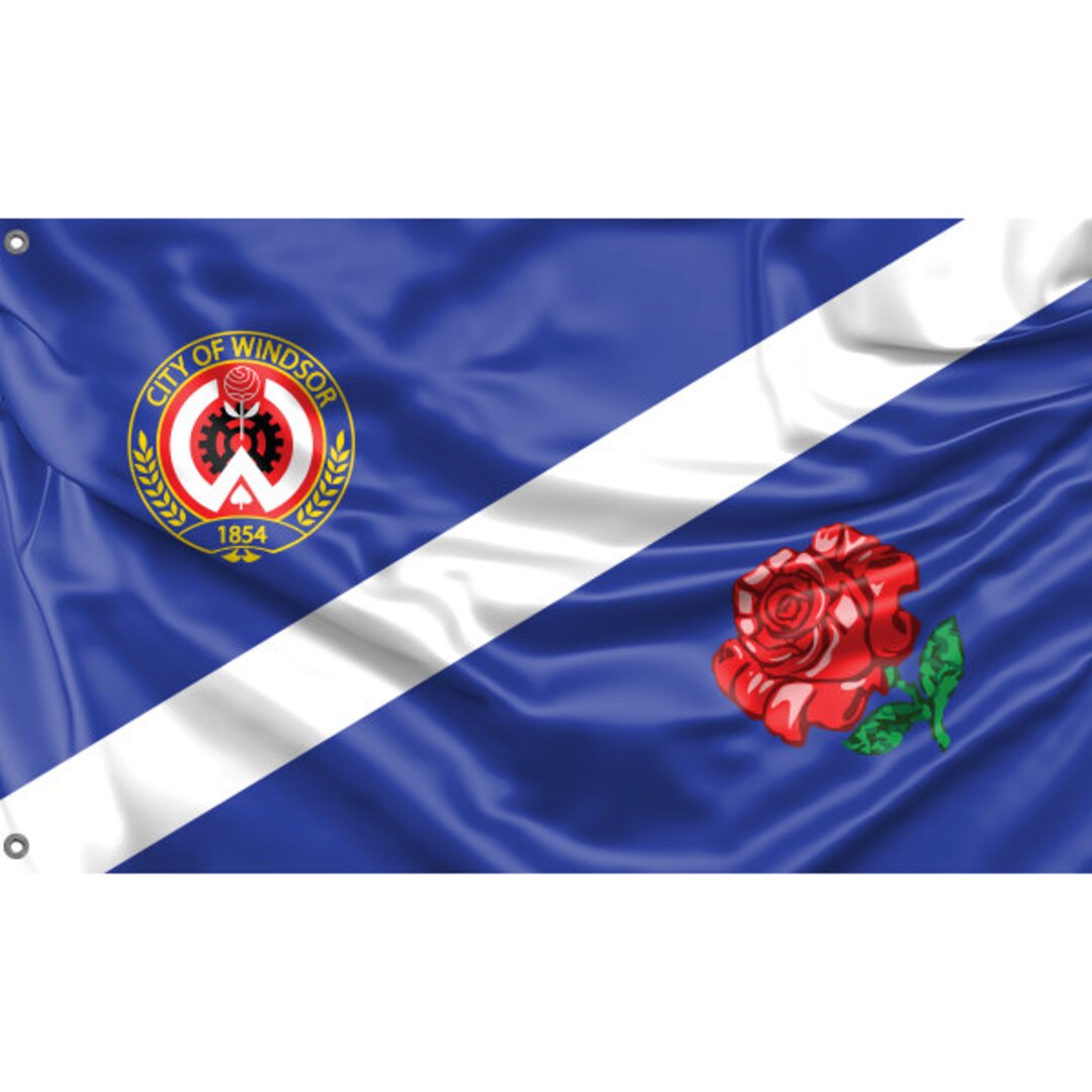 Flag of Windsor, Ontario, Unique Print, 3x5 Ft / 90x150 Cm Size, EU