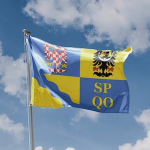 Olomouc Region, Czech Republic Flag | Unique Design Print | High Quality Materials | Size - 3x5 Ft / 90x150 cm | Made in EU