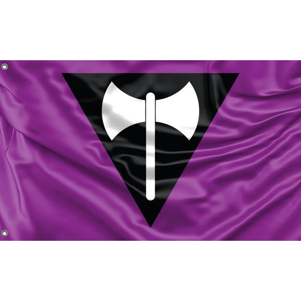 U24 Aufnäher Labrys Lesbian Flagge – 9 X 6 Cm, Zum Aufbügeln Oder Aufnähen, Umsäumter Rand