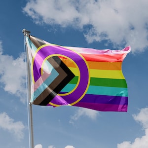 Inclusive Progressive Pride Flag | Unique Design Print | High Quality Materials | 5 Sizes | Made in EU