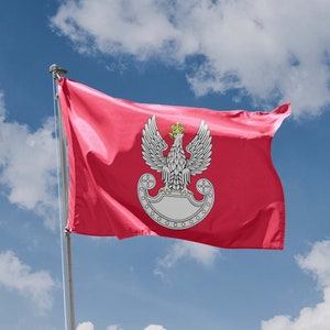 Polish Land Forces Flag | Unique Design Print | High Quality Materials | Size - 3x5 Ft / 90x150 cm | Made in EU