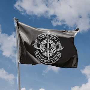 Scandinavian Warrior Heritage Viking Flag | Unique Design Print | High Quality Materials | 5 Sizes | Made in EU