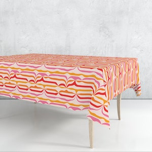 Helles Muster Design Tischdecke | Einzigartiges Design Tischdekoration | Hochwertiges Textil und Druck | Hergestellt in EU