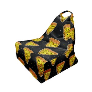 Bean Bag Psychedelic Space Pizza Print | Unique Design VI | Full Print | Comfy Form | Made in EU
