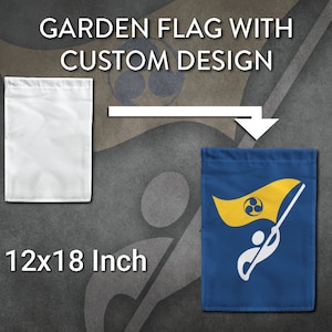 Maßgeschneiderte Gartenflagge mit Deinem Design | Größe - 12&quot;x 18&quot; | Doppelseitiger einzigartiger Designdruck | Hochwertige Materialien | Hergestellt in DER EU