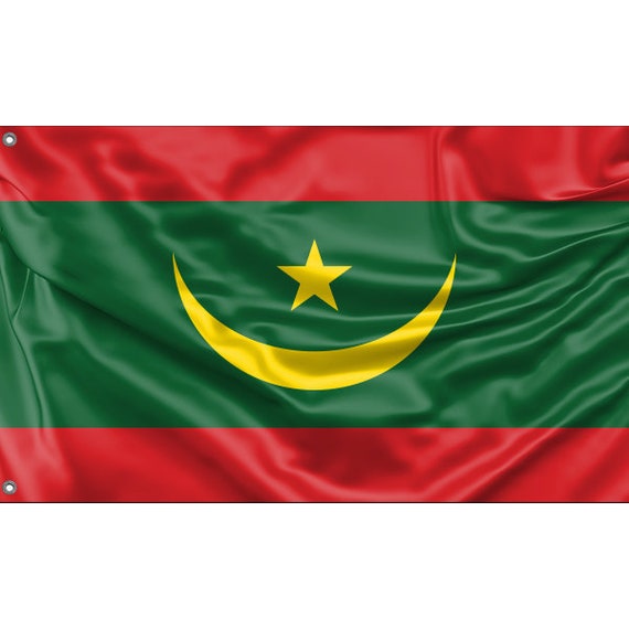 Drapeau de table Mauritanie, petit drapeau 