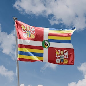 Bandera Guardia Vatica JP II, Swiss Guard Flag | Unique Design Print | High Quality Materials | 5 Sizes | Made in EU