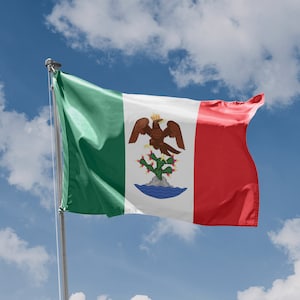 Flag of First Mexican Empire II | Unique Design Print | Hiqh Quality Materials | 5 Sizes | Made in EU