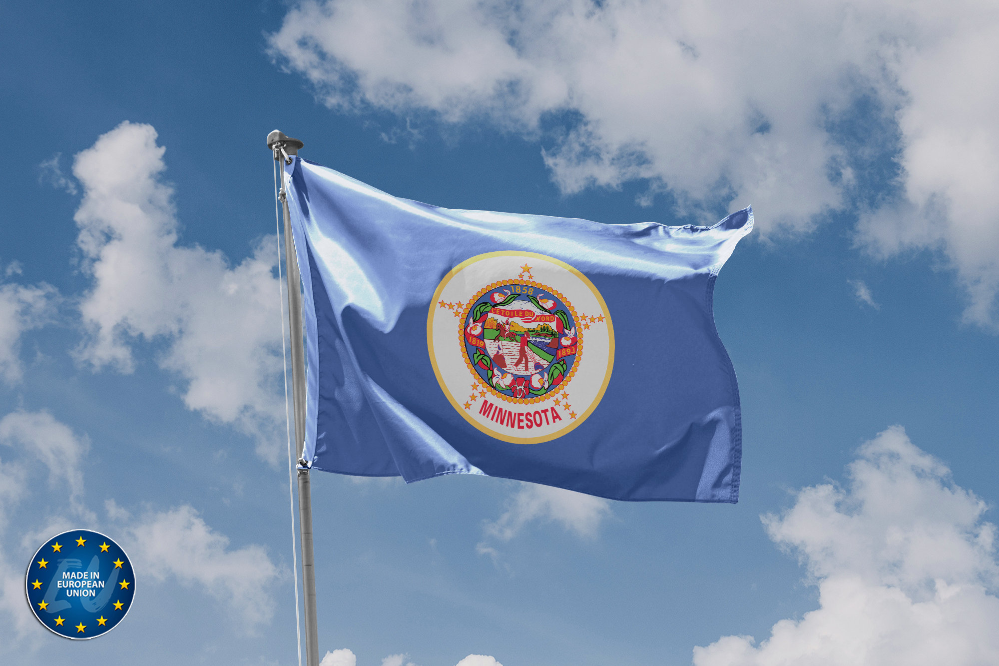 Old State Flag of Minnesota | Unique Design Print | High Quality Materials | 5 sizes | Made in EU