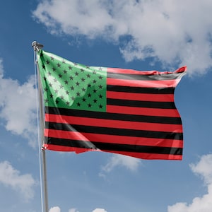 African American Flag | Unique Design Print | High Quality Materials | 5 sizes | Made in EU