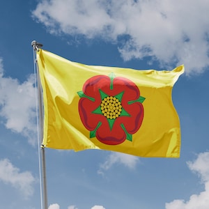 Lancashire County Flag, United Kingdom | Unique Design Print | High Quality Materials | Size - 3x5 Ft / 90x150 cm | Made in EU