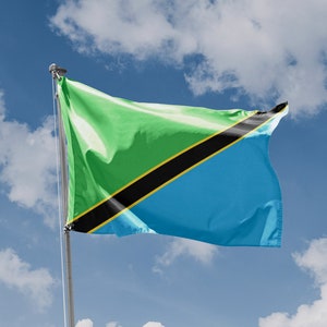 Tanzania Flag | Unique Design Print | Hiqh Quality Materials | Size - 3x5 Ft / 90x150 cm | Made in EU