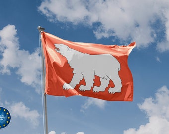 Hammerfest, Norway Flag | Unique Design Print | High Quality Materials | 5 Sizes | Made in EU