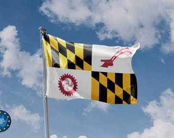 Baltimore County, Maryland Flag | Unique Design Print | High Quality Materials | 5 Sizes | Made in EU