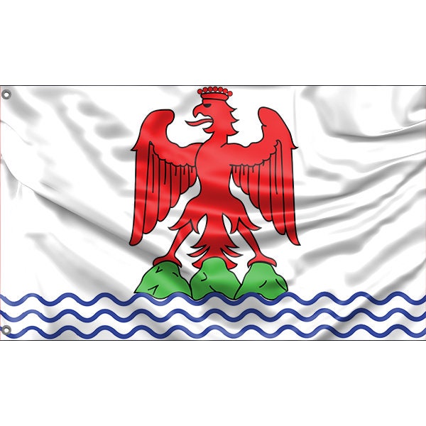 Akachafactory Wimpel Flagge – Frankreich/Nizza, 15x10 Cm, Polyester, Beidseitig Bedruckt