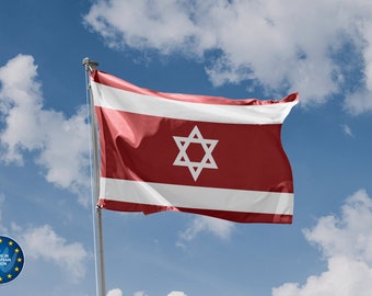 Rode vlag van Israël II | Unieke designprint | Hoogwaardige materialen | Afmetingen: 3 x 5 ft / 90 x 150 cm | Gemaakt in de EU