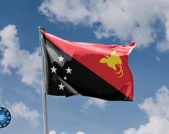 Papua New Guinea Flag | Unique Design Print | High Quality Materials | 5 Sizes | Made in EU