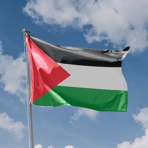 Bandiera della Palestina / Stampa dal design unico / Materiali di alta qualità / 5 dimensioni / Prodotto in UE