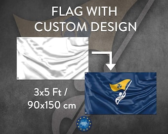 Custom Made Flag With Your Design Print | Unique Design Print | High Quality Materials | Size - 3x5 Ft / 90x150 cm | Made in EU