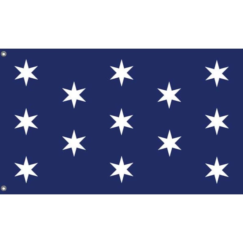 Washington Headquarters Flag Unique Design Print Etsy
