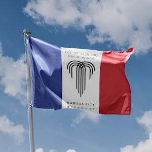 Old Flag of Kansas City, Missouri | Unique Design Print | High Quality Materials | 5 Sizes | Made in EU