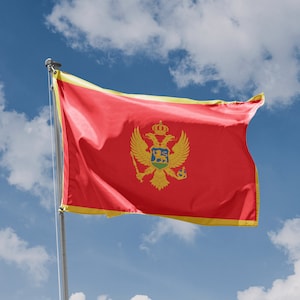 Flag of Montenegro | Unique Design Print | High Quality Materials | Size - 3x5 Ft / 90x150 cm | Made in EU