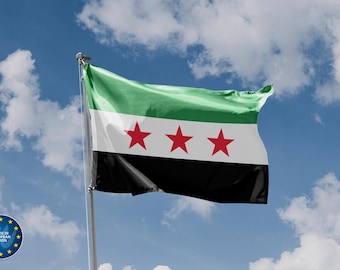 Syria Flag | Unique Design Print | High Quality Materials | 5 Sizes | Made in EU