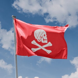 Pirate Flag of Henry Red | Unique Design Print | High Quality Materials | 5 Sizes | Made in EU