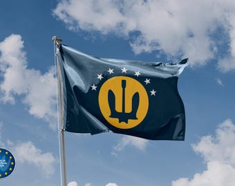 Gulfport Flag, Mississippi USA | Unique Design Print | Hiqh Quality Materials | Size - 3x5 Ft / 90x150 cm | Made in EU